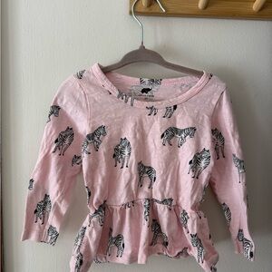 Monica and Andy 2T zebra long sleeve shirt